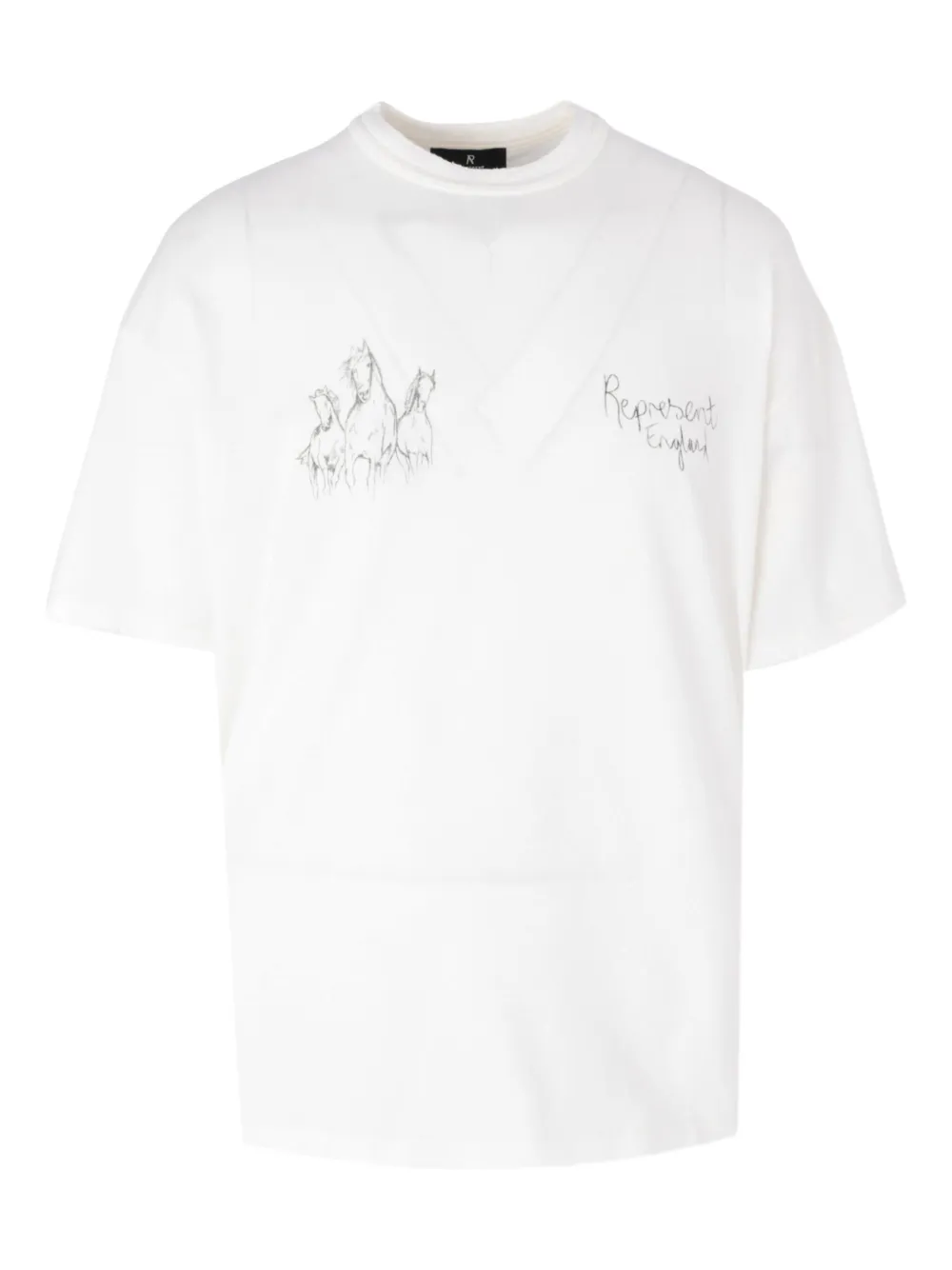 Represent playera con motivo de caballo | blanco | Image 1