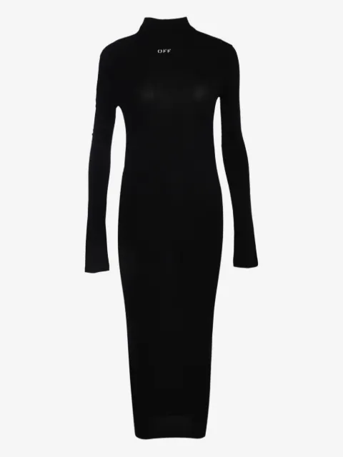 Off-White turtle-neck midi dress