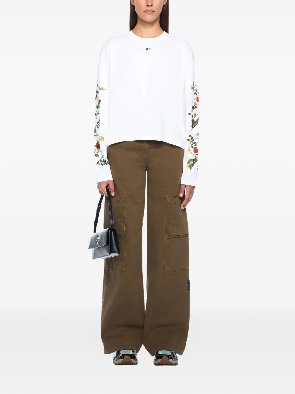 Off-White Arrow Flowers T-shirt Wit