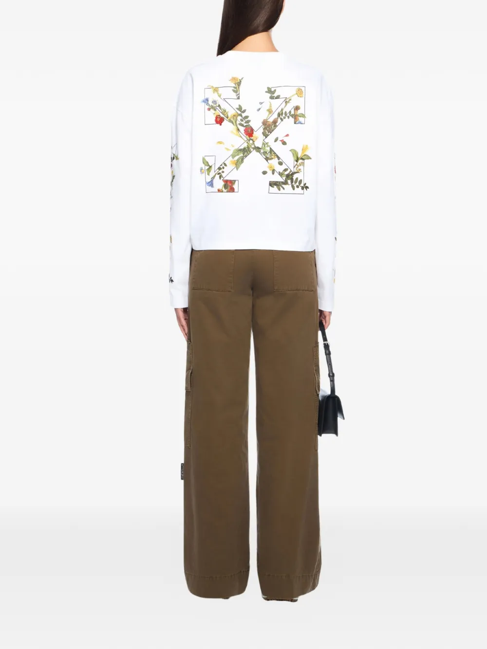 Off-White Arrow Flowers T-shirt Wit