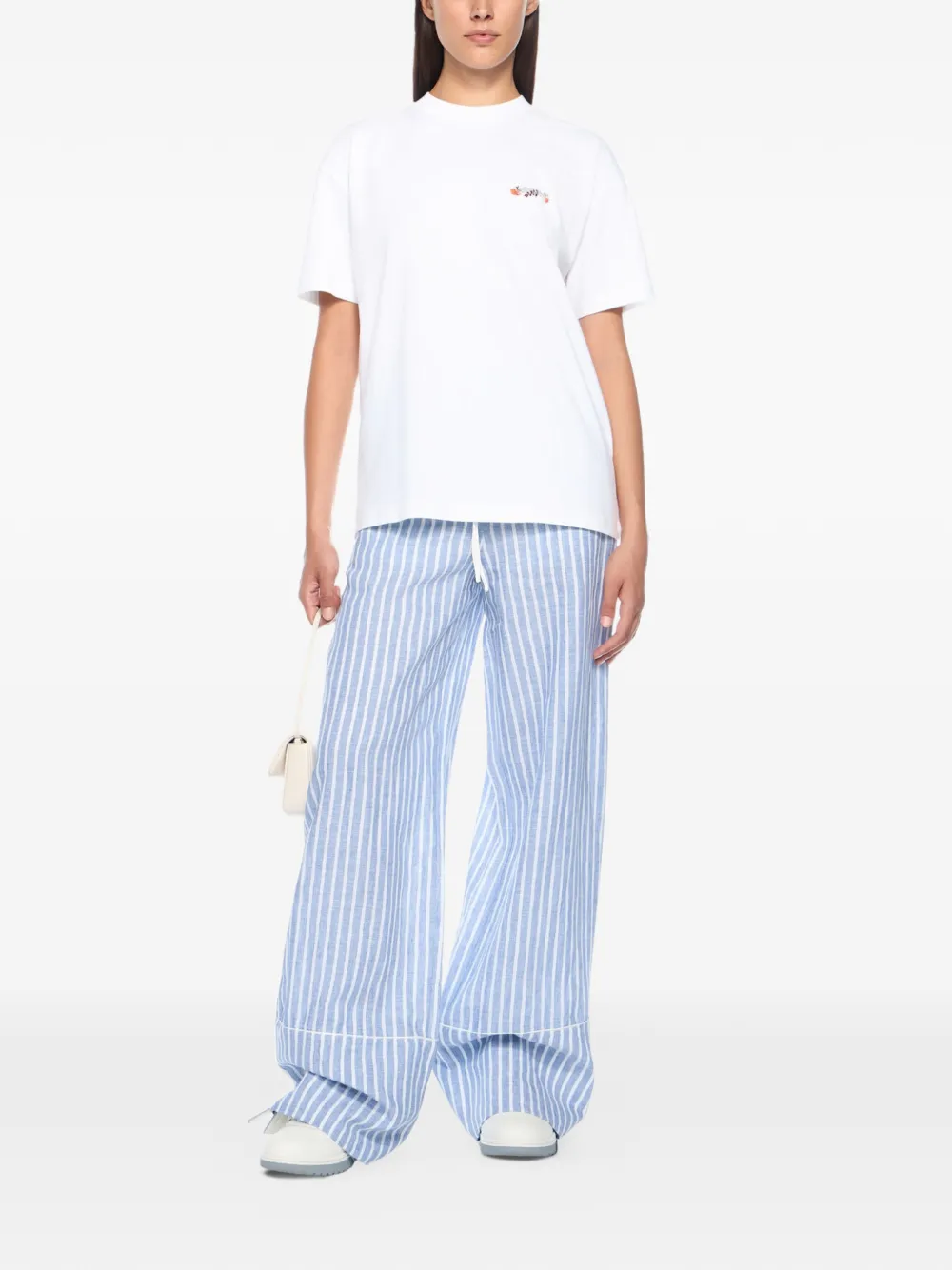 Off-White Gestreepte lange broek Blauw