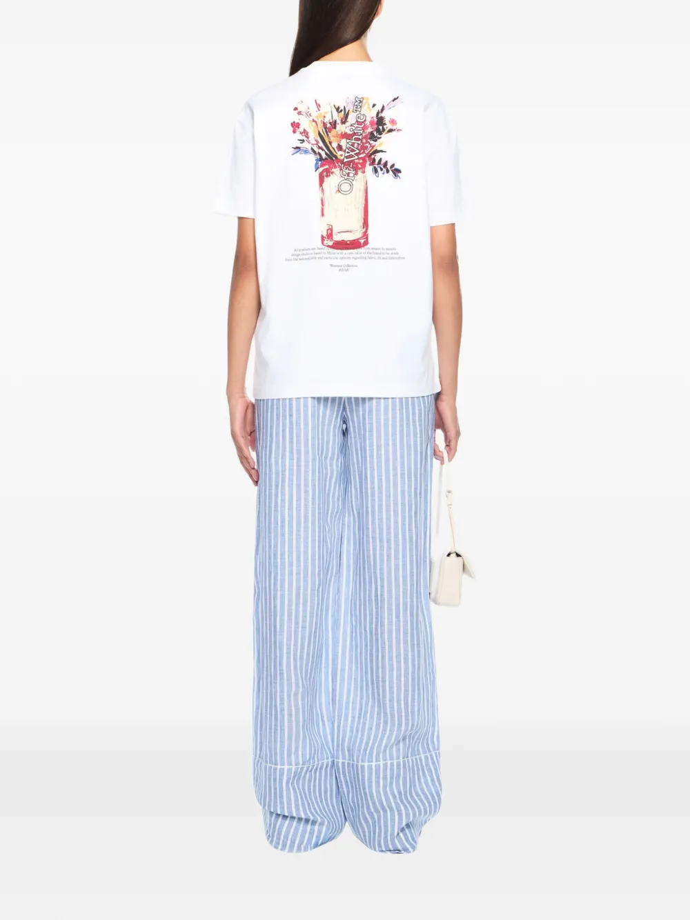Off-White Gestreepte lange broek Blauw