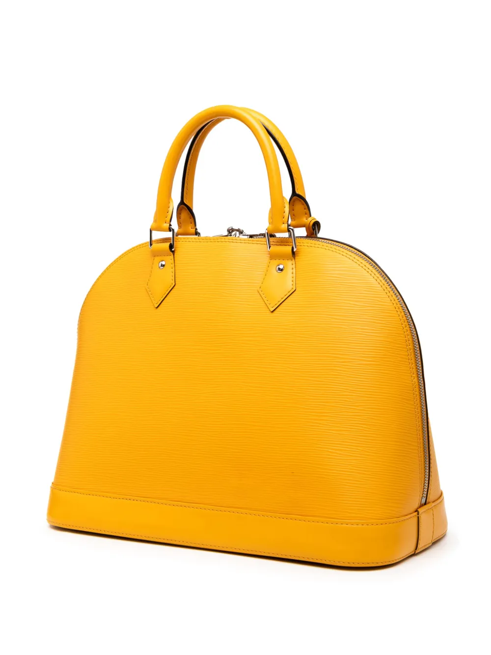 Pre-owned Louis Vuitton 2014 Epi Alma Mm Handbag In Yellow
