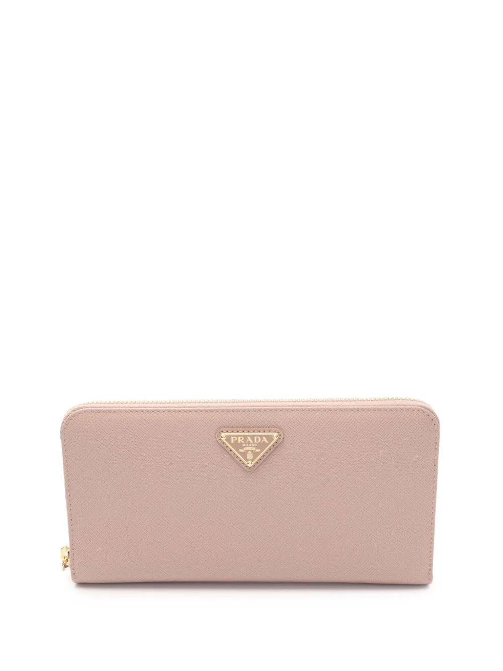 Prada Pre-Owned 2013-2025 サフィアーノ トライアングルロゴ ウォレット 長財布 - ブラウン Prada Pre-Owned 2013-2025 サフィアーノ トライアングルロゴ ウォレット 長財布 - ブラウン