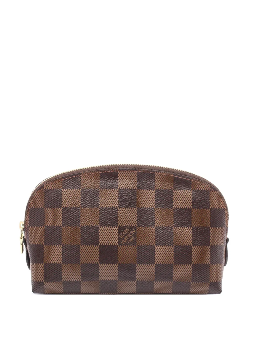 Pre-owned Louis Vuitton 2019 Damier Ebene Cosmetic Pouch Clutch Bag In Brown