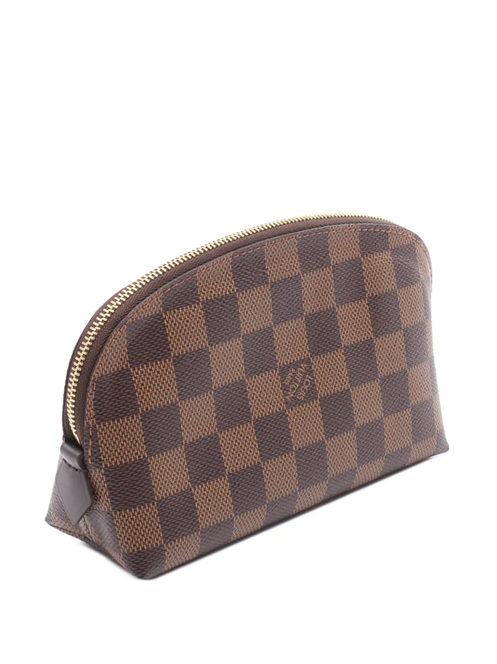 Pre-owned Louis Vuitton 2019 Damier Ebene Cosmetic Pouch Clutch Bag In Brown