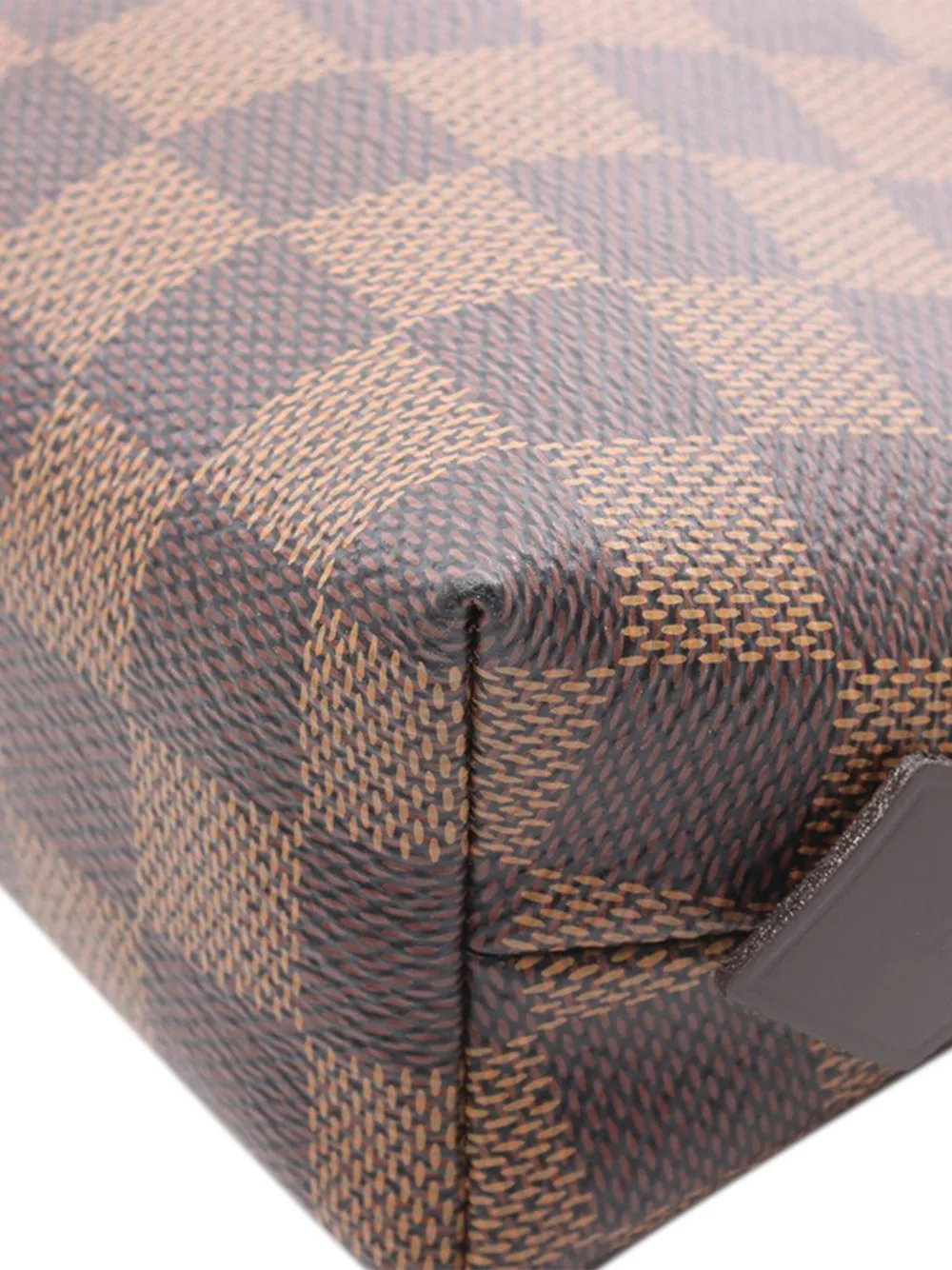 Pre-owned Louis Vuitton 2019 Damier Ebene Cosmetic Pouch Clutch Bag In Brown