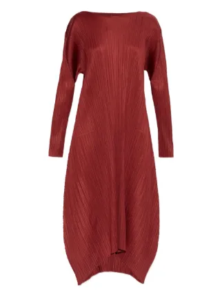 ISSEY MIYAKE PLEATS PLEASEプリーツプリーズ　赤　XL Pleats Please Issey Miyake Plissé Dress | Red | FARFETCH