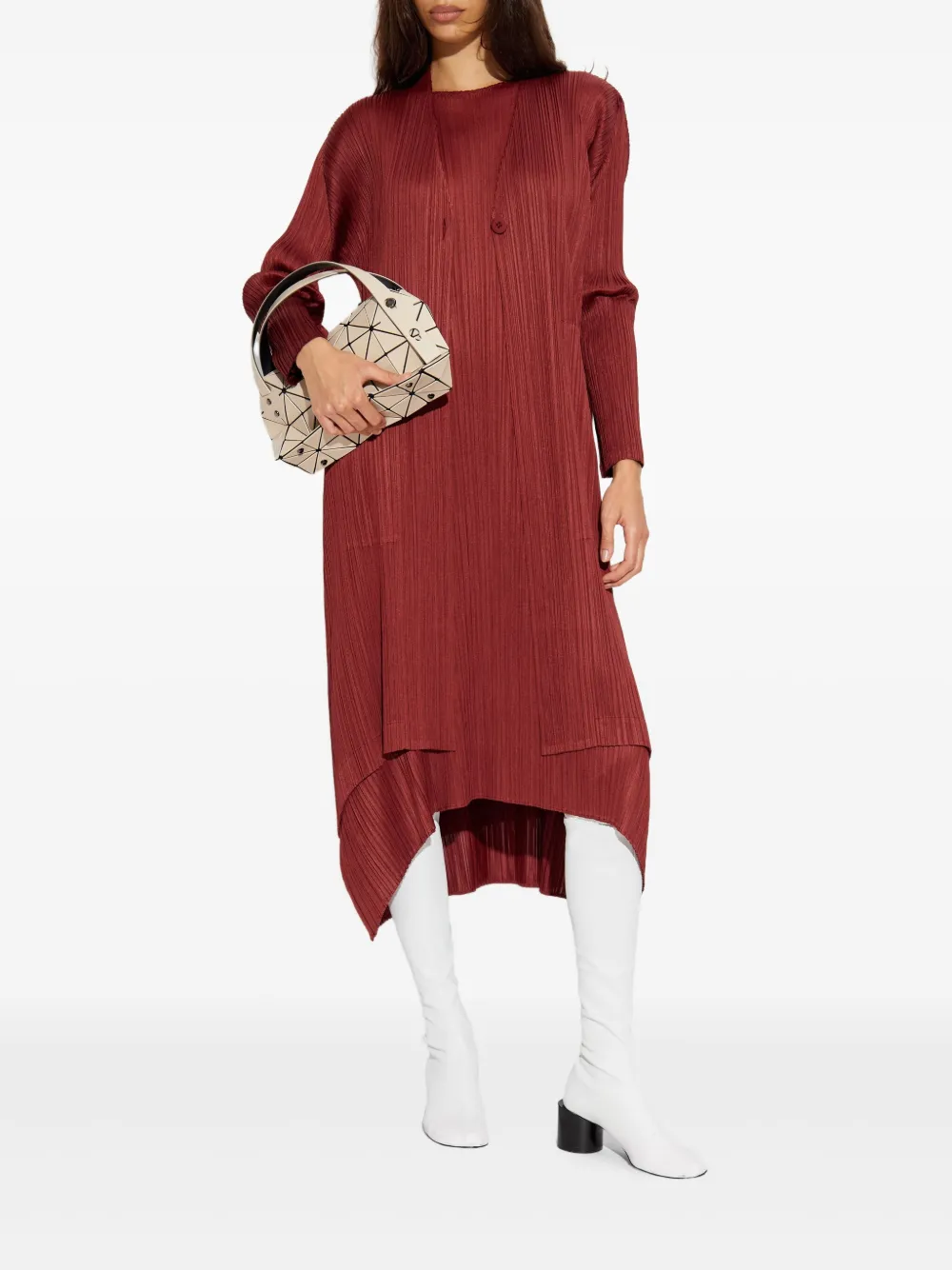 Pleats Please Issey Miyake plissé dress - Rood