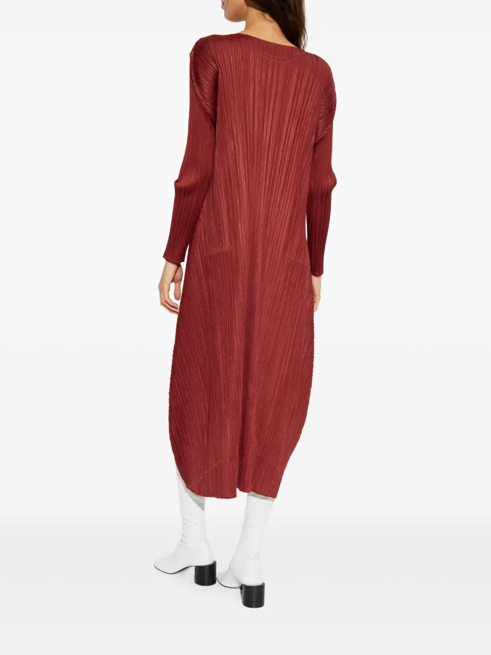 Pleats Please Issey Miyake Plissé jurk Rood
