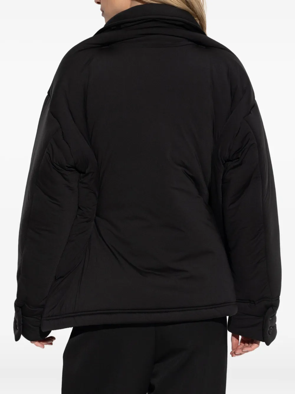 Issey Miyake Pumped-t Button-fastening Jacket In Black