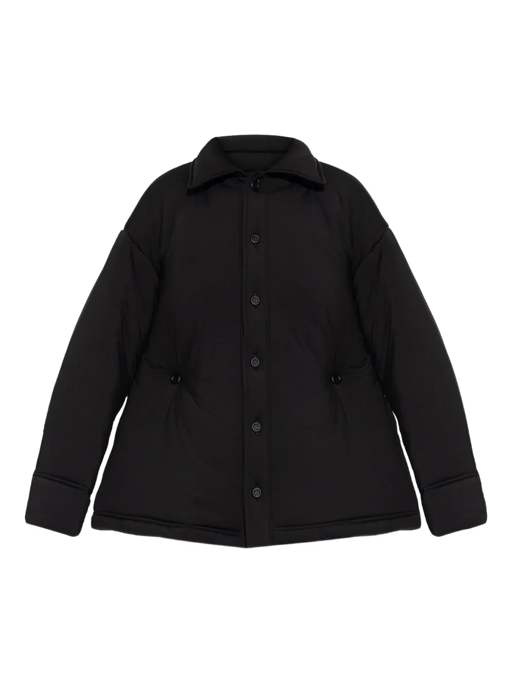 Issey Miyake Pumped-t Button-fastening Jacket In Black