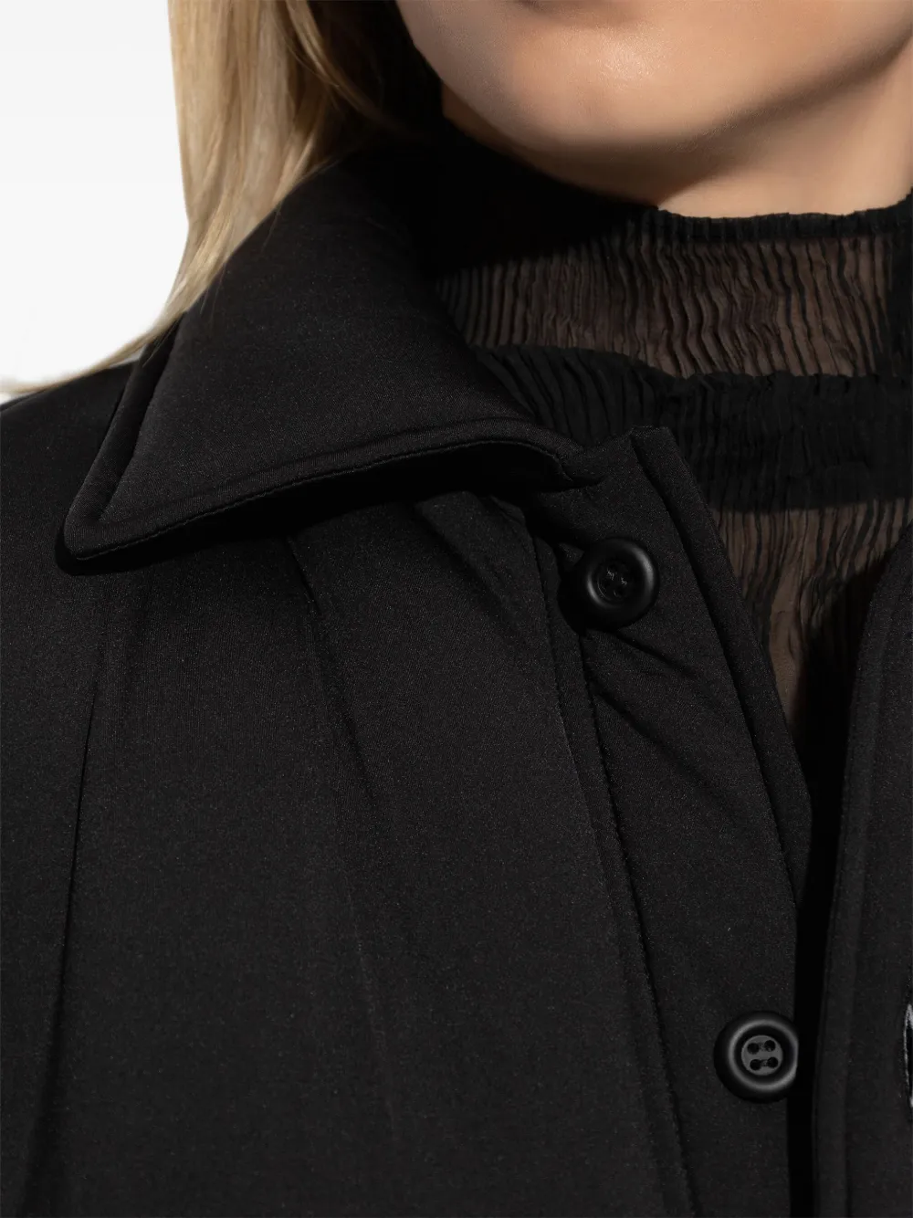 Issey Miyake Jack met knoopsluiting Zwart