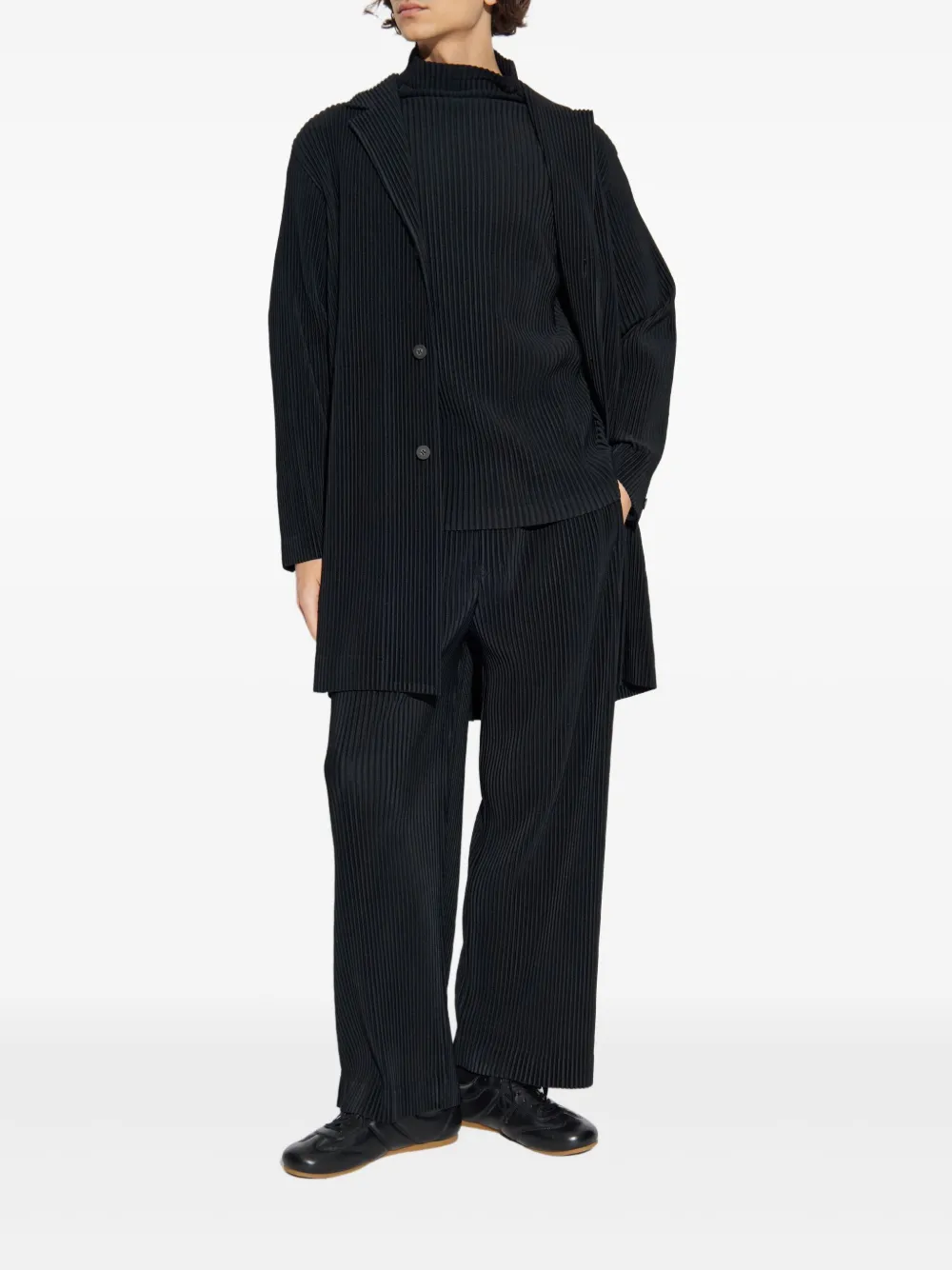 Homme Plissé Issey Miyake ribbed pants - Zwart