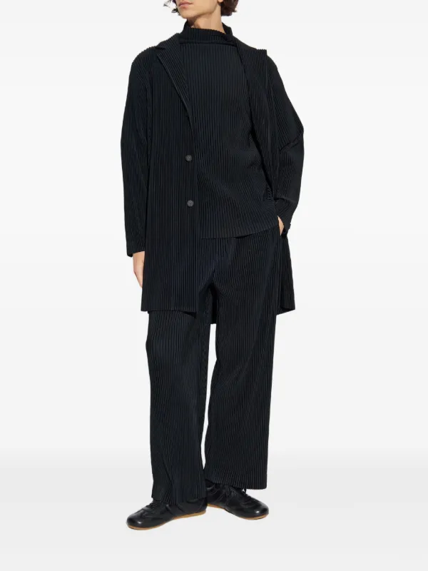 Homme Plissé Issey Miyake Calça Canelada | Preto | FARFETCH BR