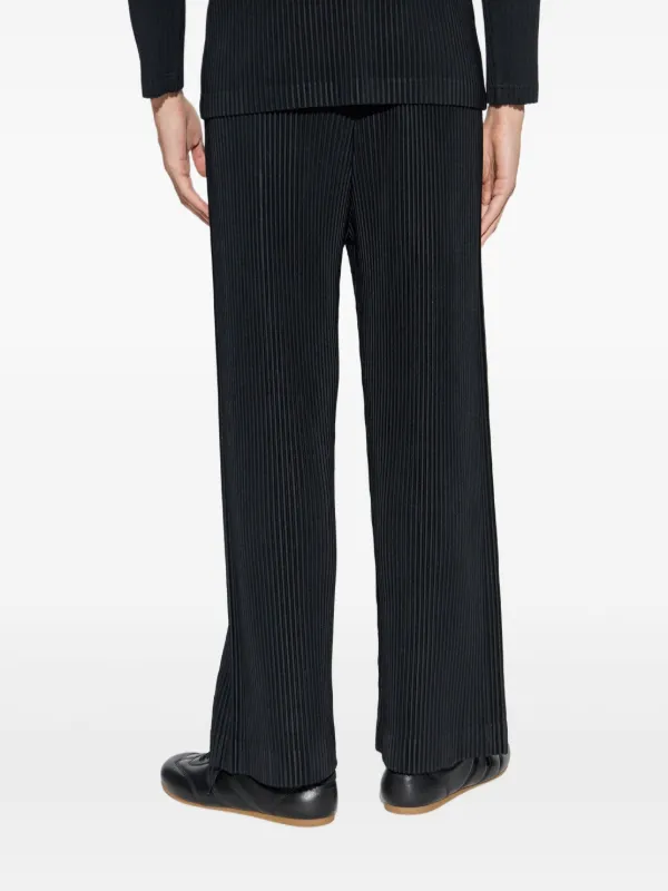 Homme Plissé Issey Miyake リブパンツ | ブラック | FARFETCH JP