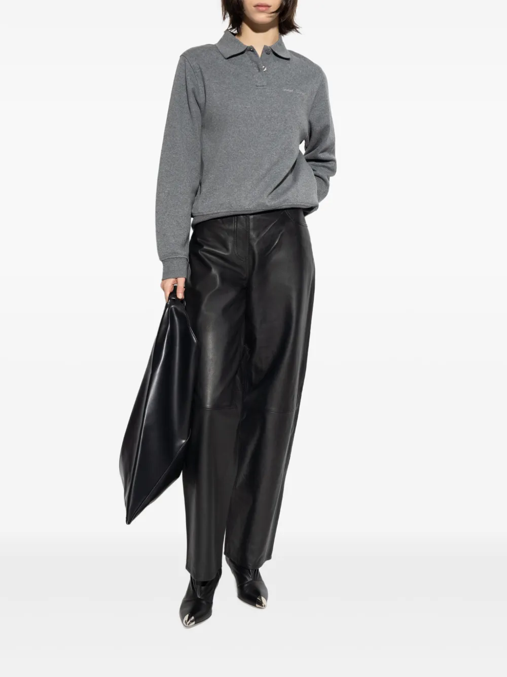 SAMSOE SAMSOE Sadory collared polo top - Grijs