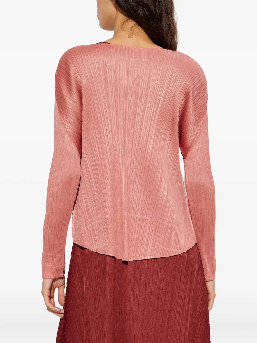 Issey Miyake Plissé T-shirt In Pink