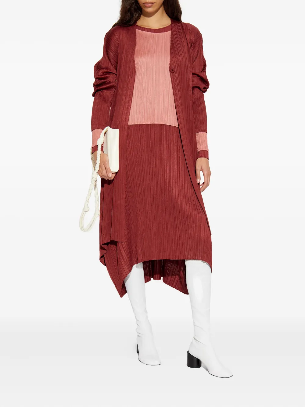 Issey Miyake Plissé T-shirt In Pink