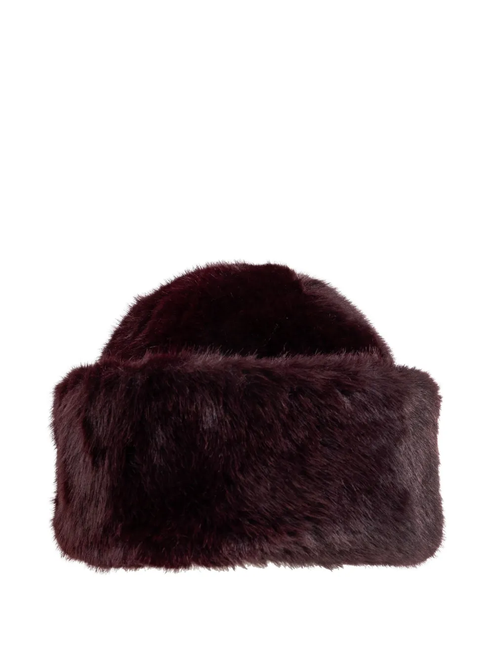 Stand Studio Faux Fur Hat In Burgundy