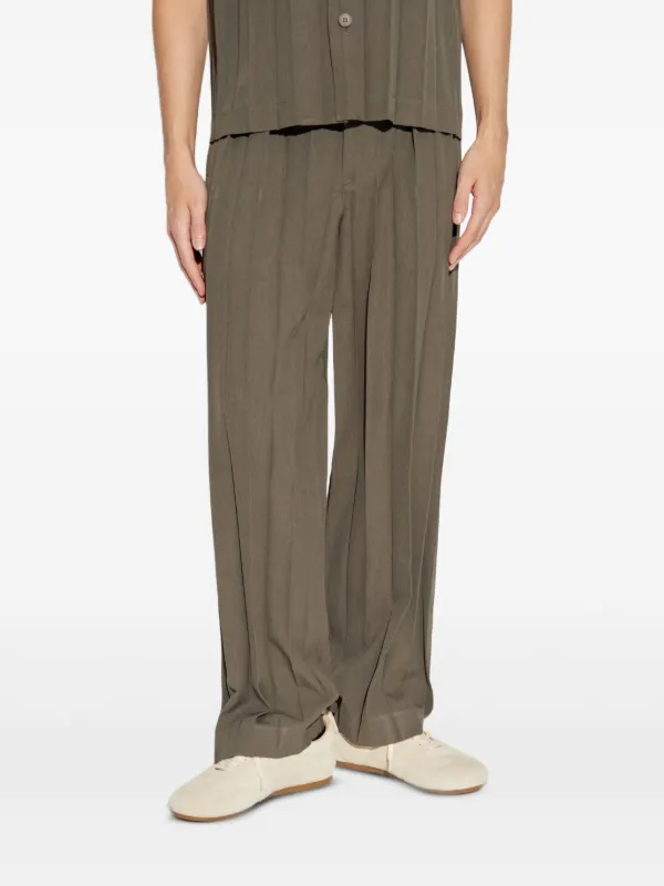 Homme Plissé Issey Miyake プリーツ パンツ | グリーン | FARFETCH JP