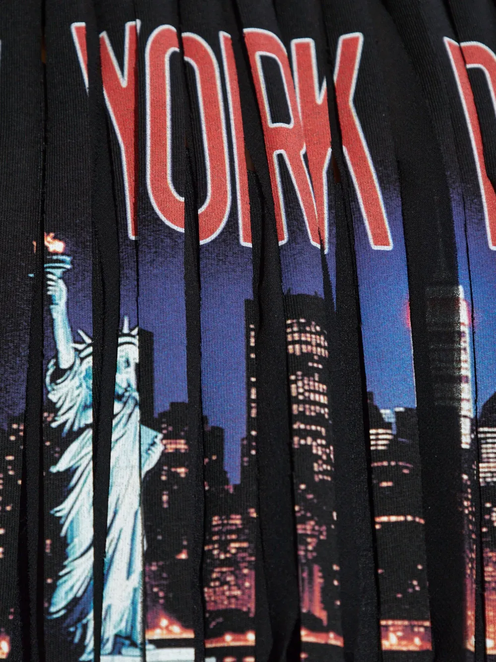 DSQUARED2 x Vaquera katoenen T-shirt met franje en grafische print Zwart