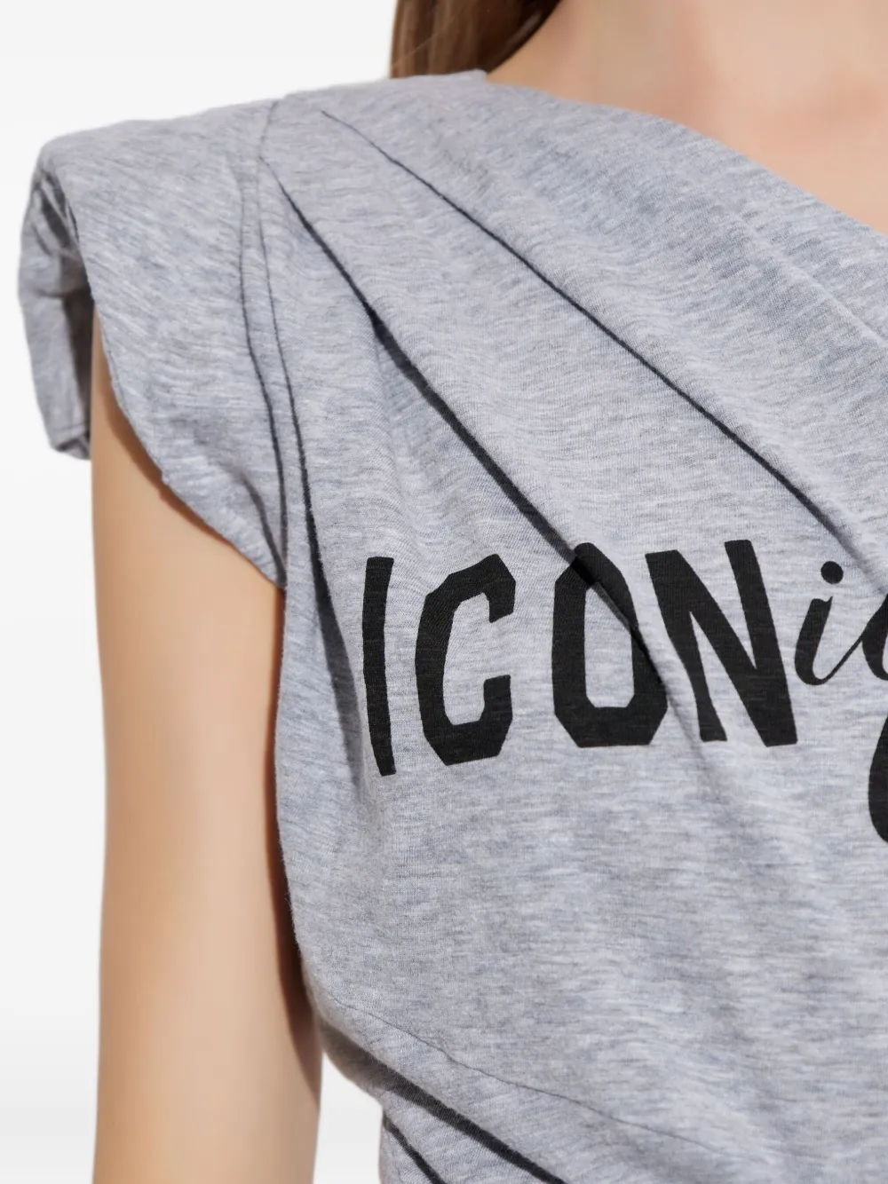 DSQUARED2 Asymmetrische jurk met split Grijs