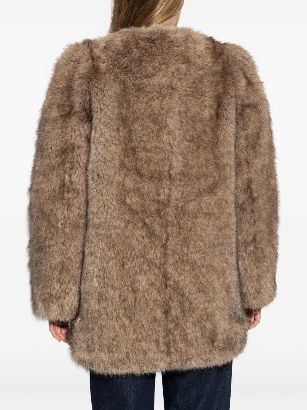 Stand Studio Round-neck Jacket In Brown