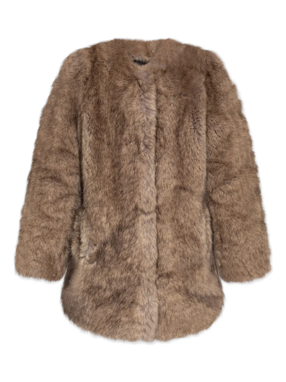Stand Studio Round-neck Jacket In Brown