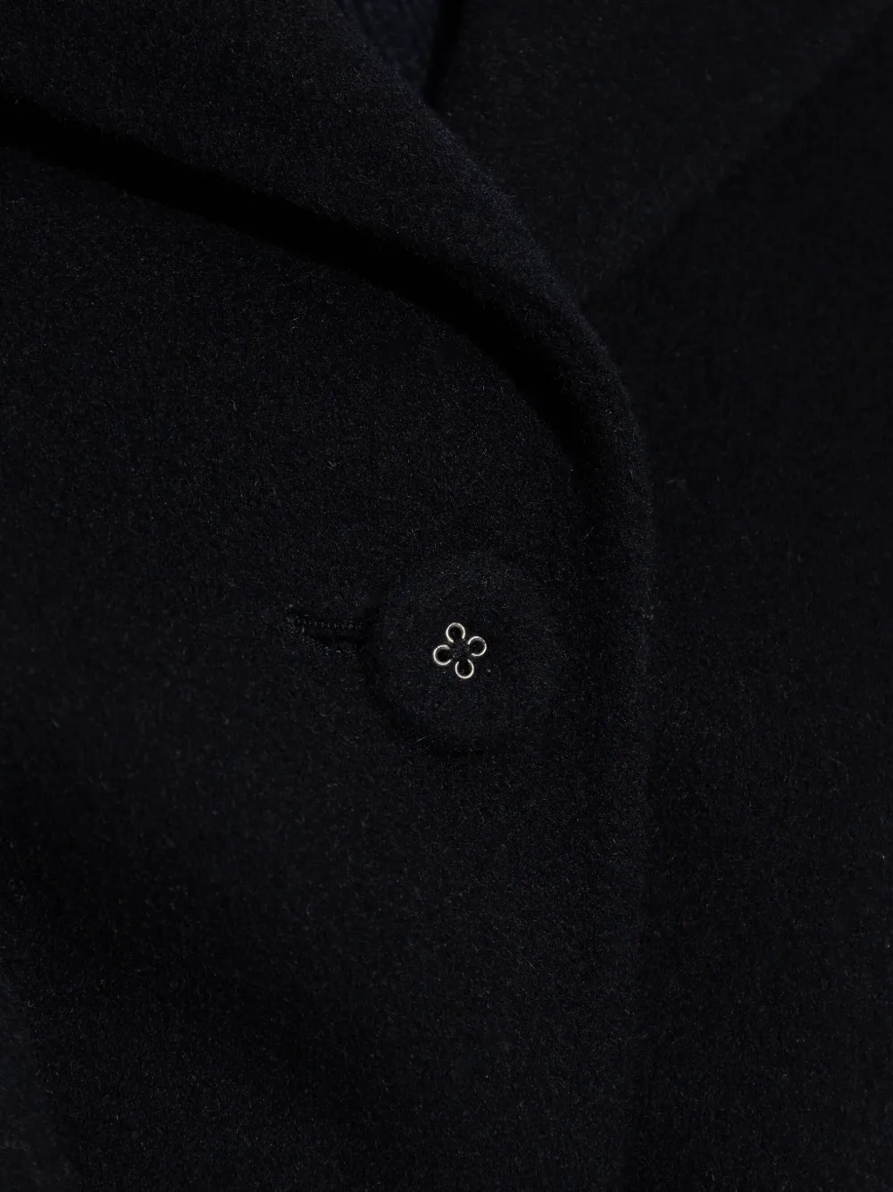 Officine Generale Belted Wool Coat In Blue