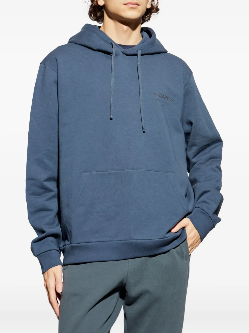  Allsaints Sudadera Con Capucha Y Logo - Azul 