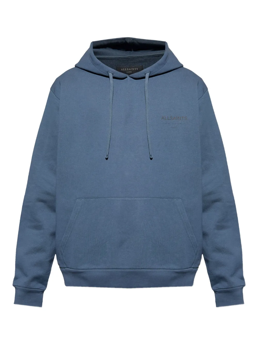 AllSaints logo-print hoodie | Blue | Image 1