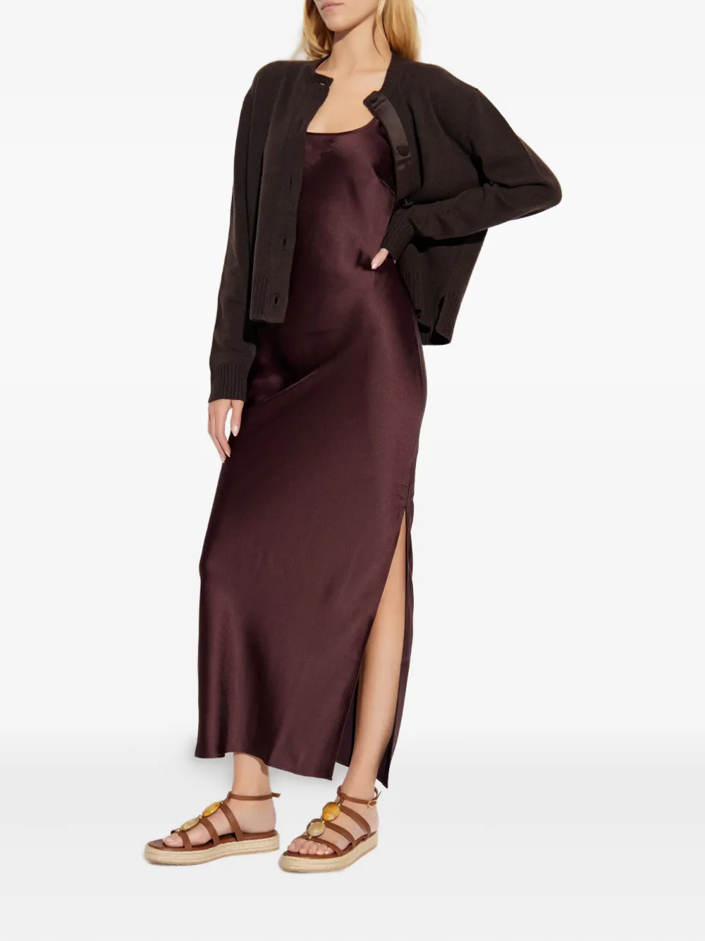 Officine Generale Button-up Cardigan In Brown