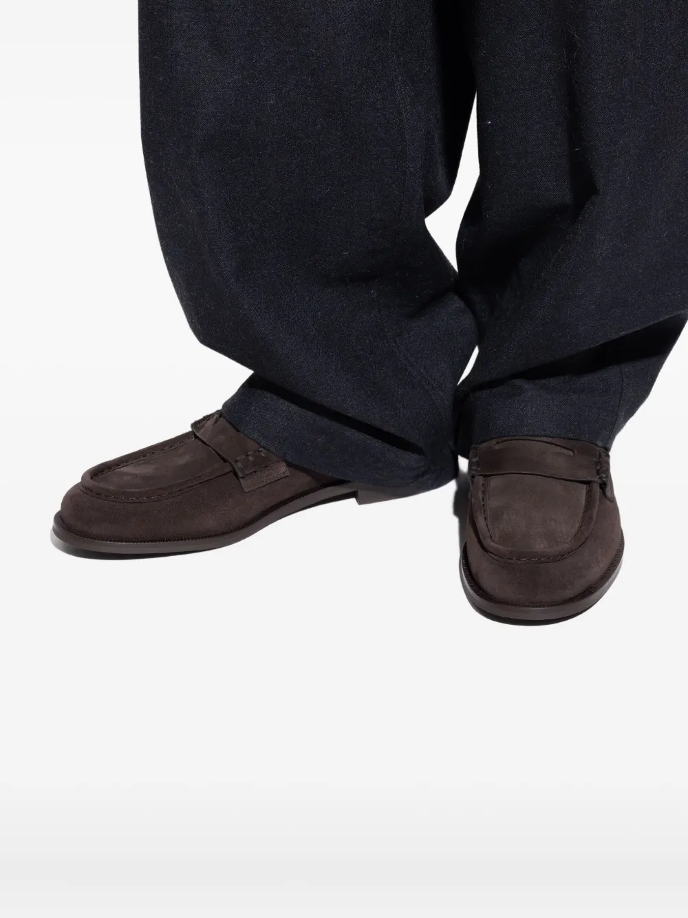 Emporio Armani suede loafers Bruin