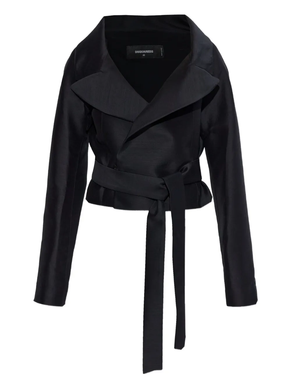 DSQUARED2 belted virgin-wool jacket | negro | Image 1