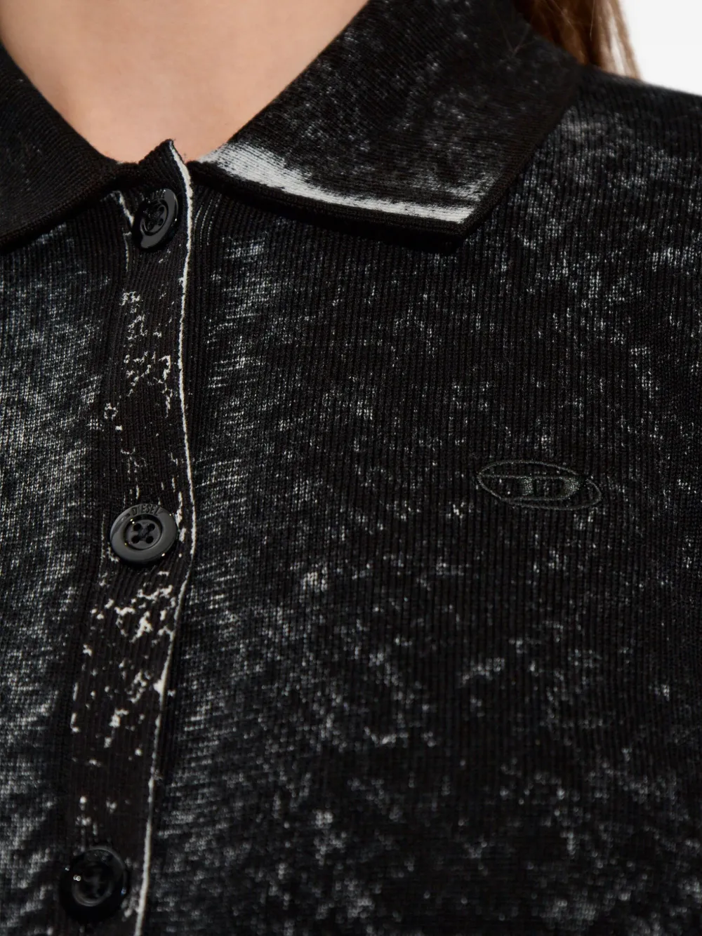 Diesel M-Loren vest met knopen Zwart