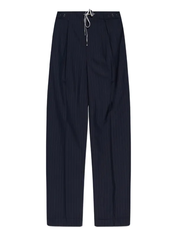 Maison Margiela ストライプ パンツ | ブルー | FARFETCH JP