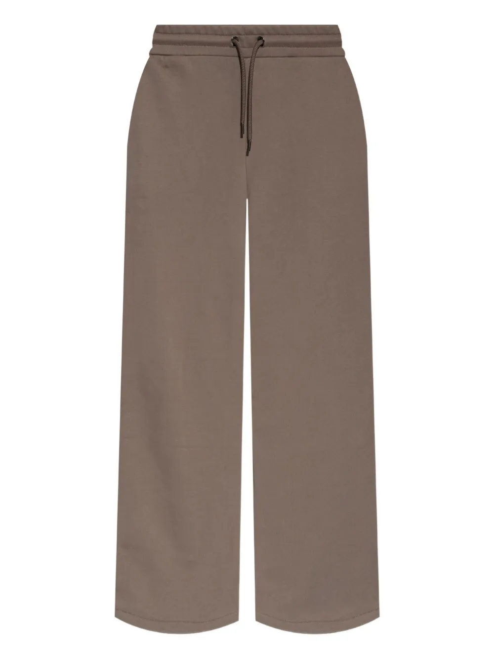 Emporio Armani Drawstring Embroidered Sweatpants In Brown