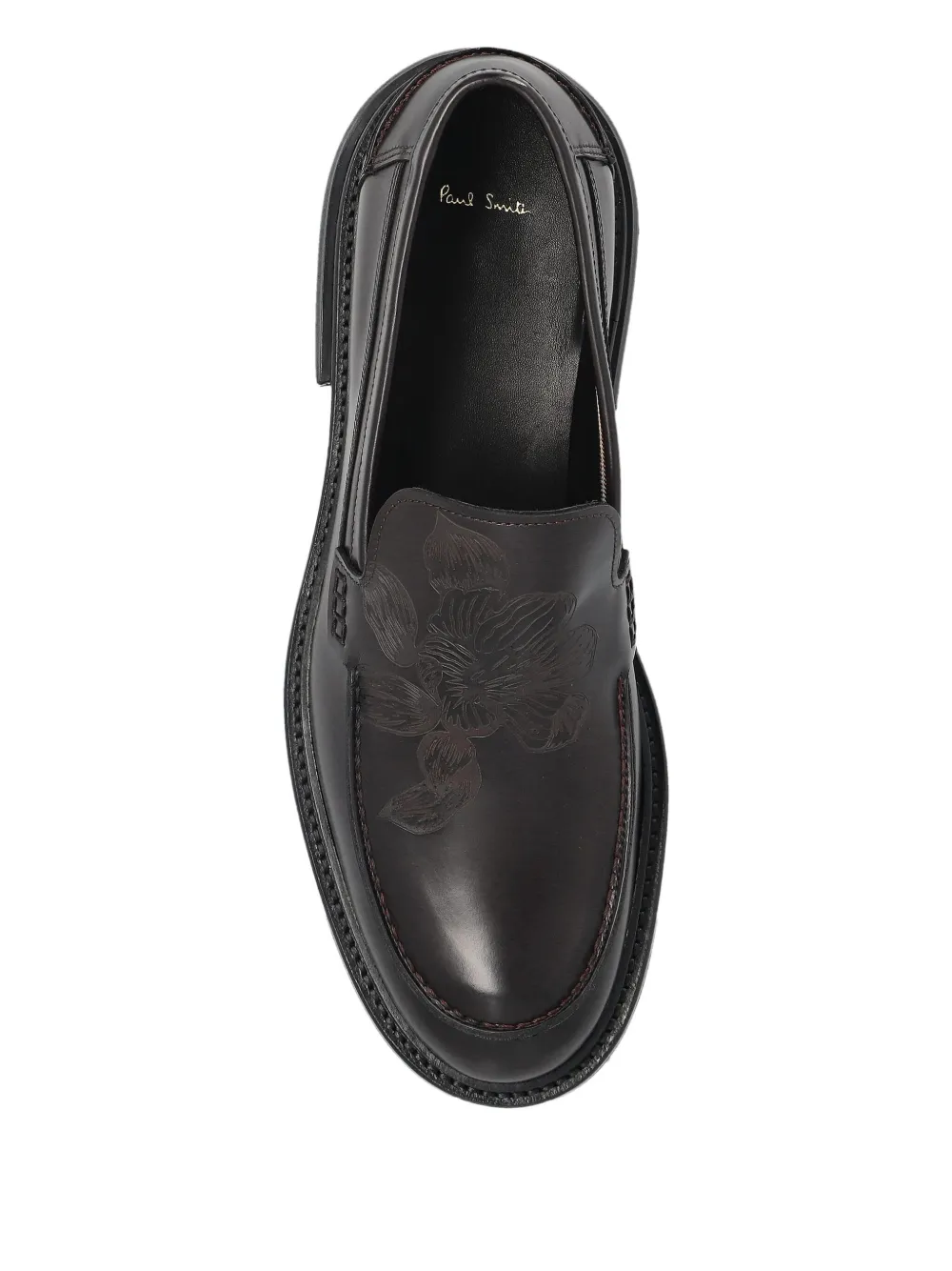 Paul Smith Camini floral-leather loafers Bruin