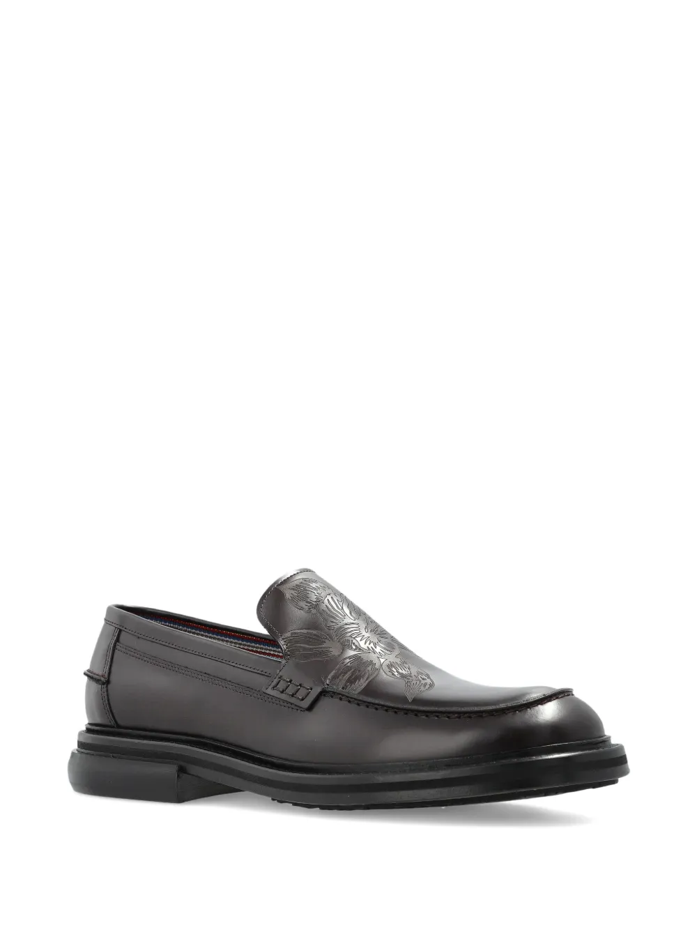 Paul Smith Camini floral-leather loafers - Bruin