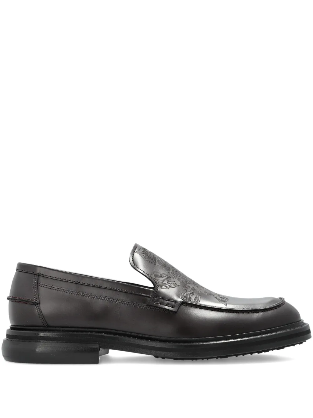 Paul Smith Camini floral-leather loafers - ブラウン Paul Smith Camini floral-leather loafers - ブラウン