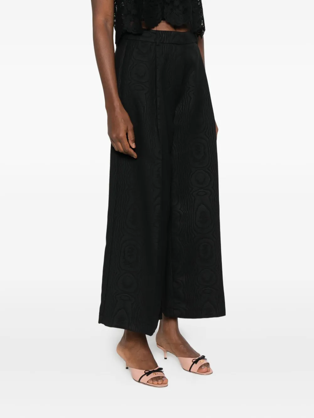 IMPERIAL Broek met jacquard Zwart