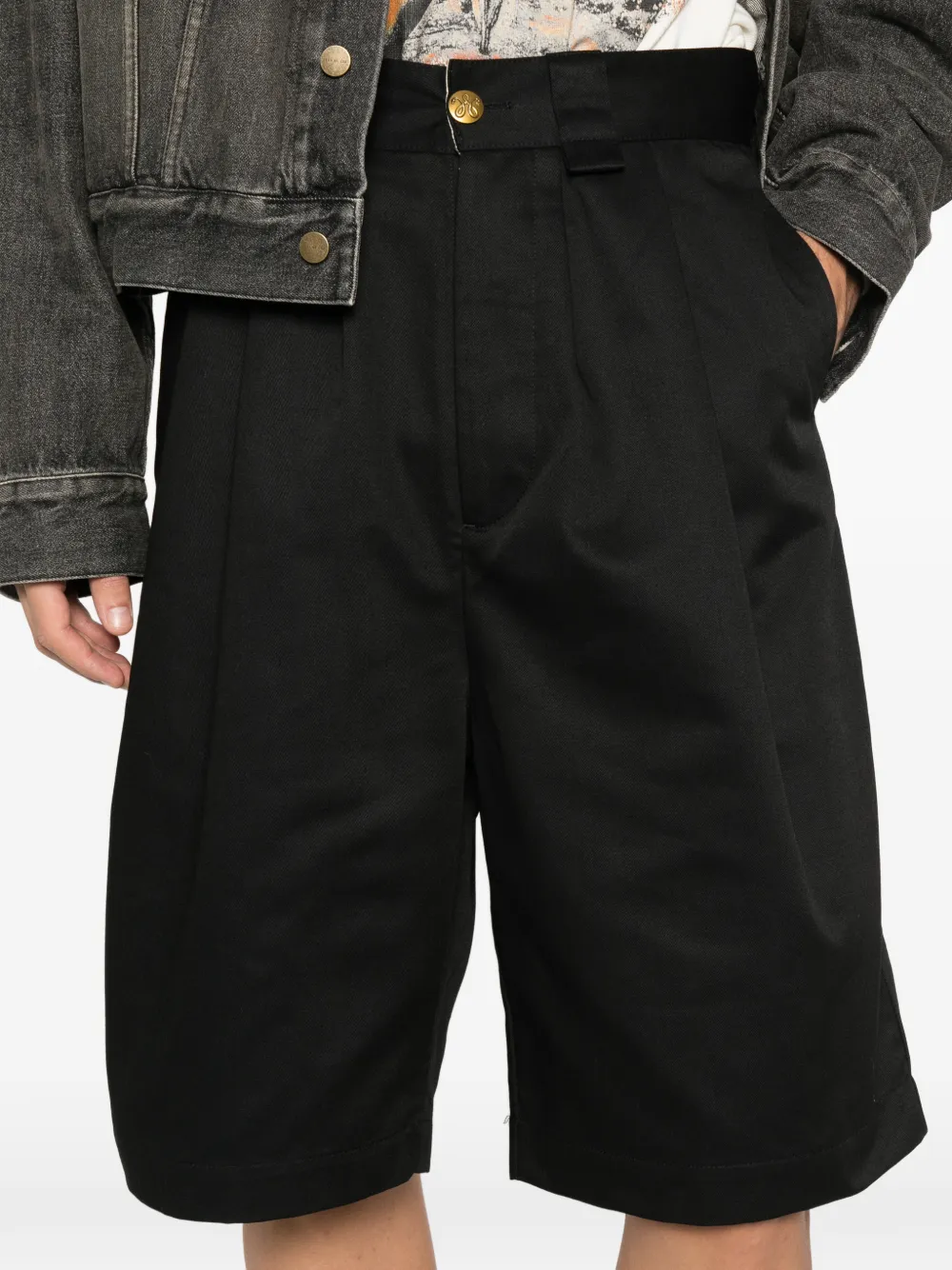 Willy Chavarria Borracha shorts Zwart