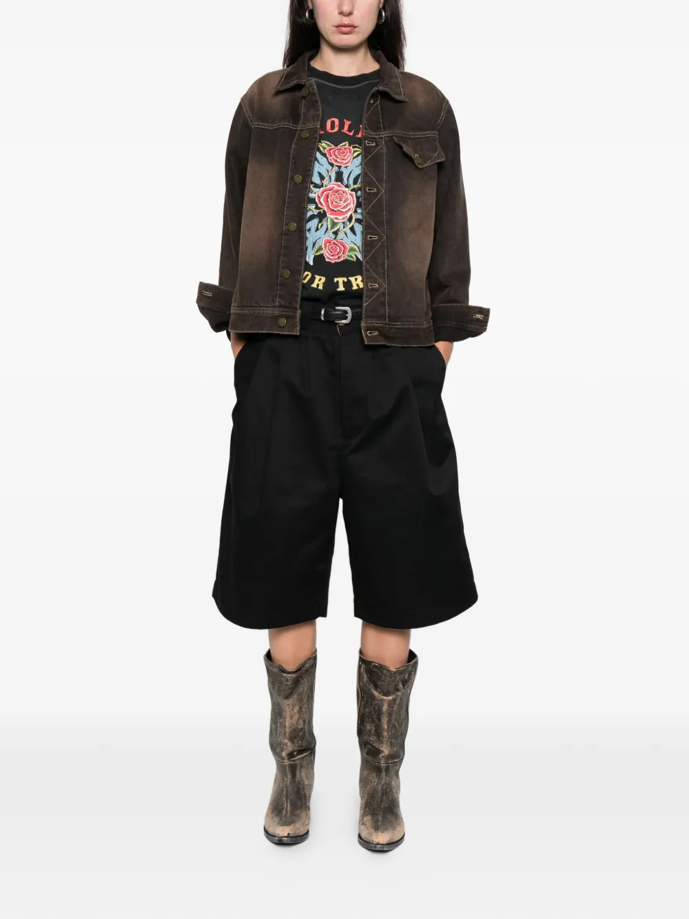 Willy Chavarria Borracha shorts Zwart