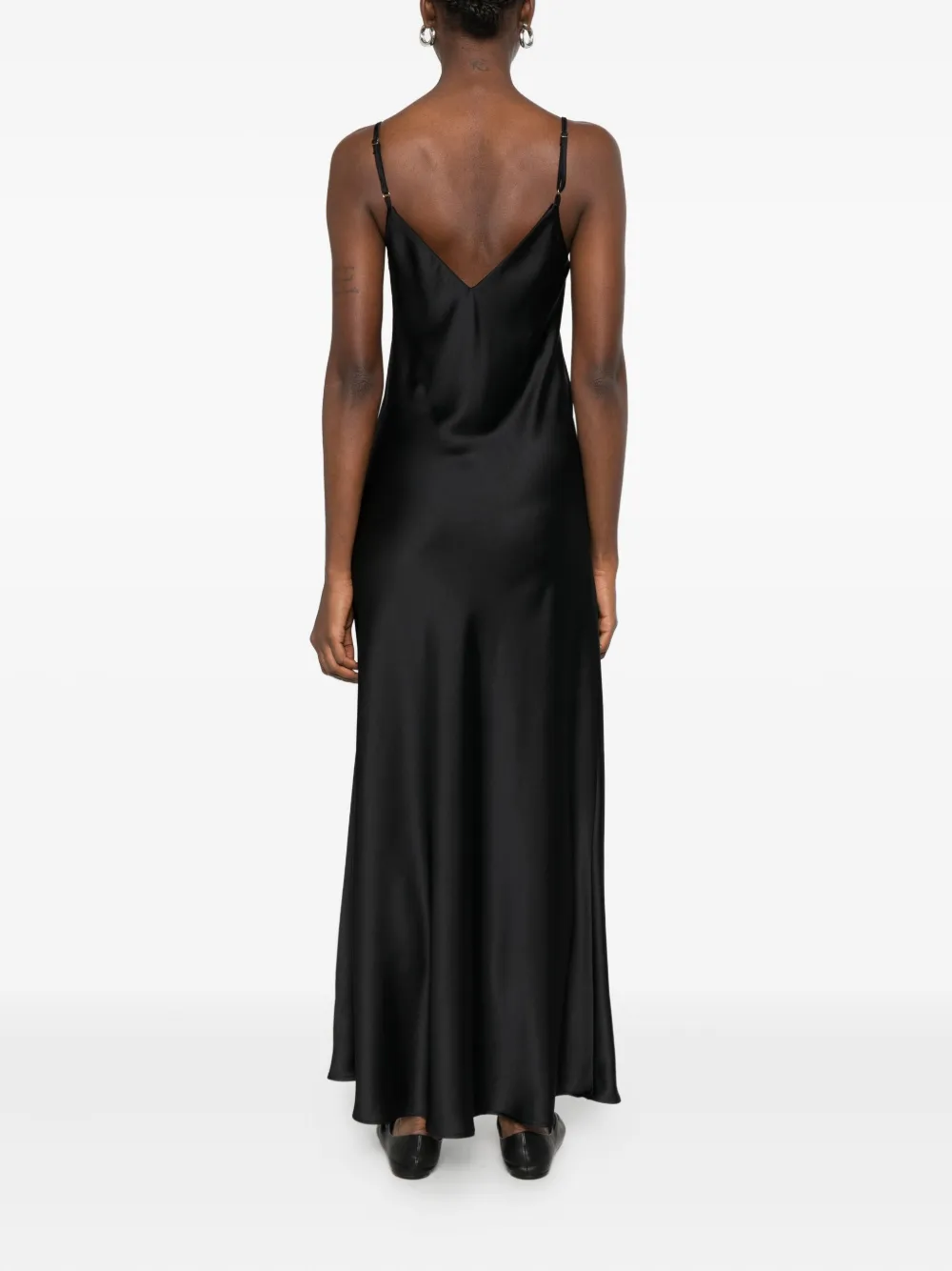 Imperial Lace-trim Maxi Dress In Black