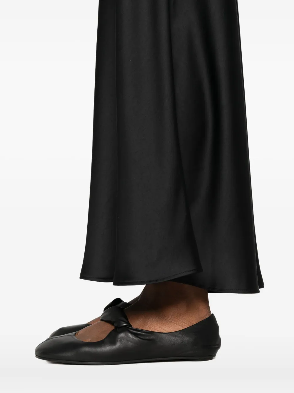 Imperial Lace-trim Maxi Dress In Black