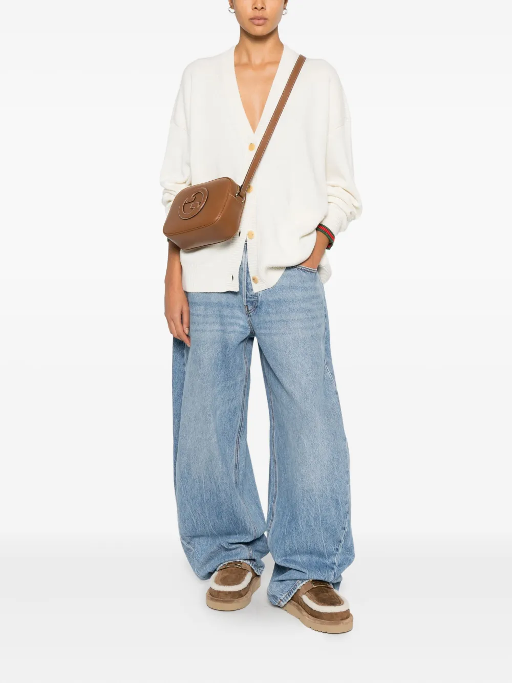 Gucci Vest met zak Beige