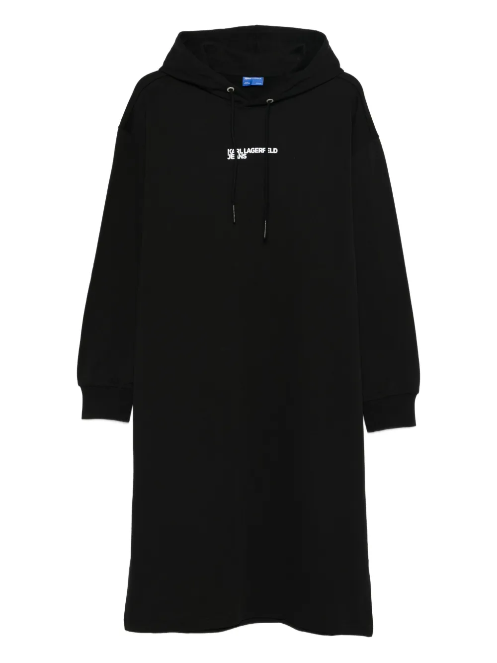 Karl Lagerfeld Jeans logo-print hooded dress - Nero