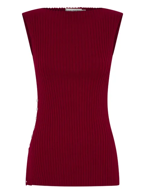 Anna Quan button ribbed top