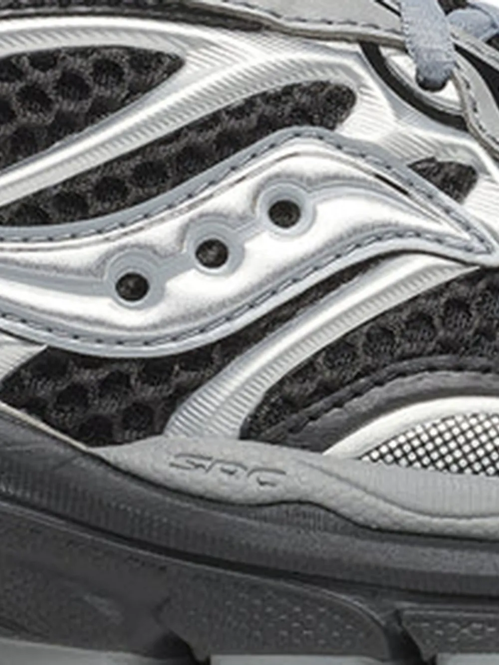 Saucony Breathable Mesh Sneakers With Progrid Technology In Black